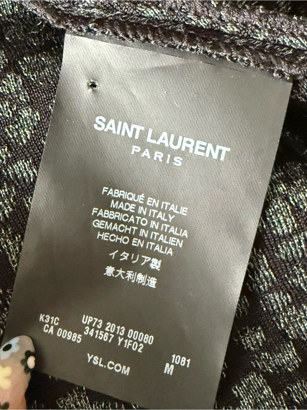 NWT Saint Laurent Black and Gray Leopard Print A-Line Silk Mini Dress Size M - Picture 9 of 10